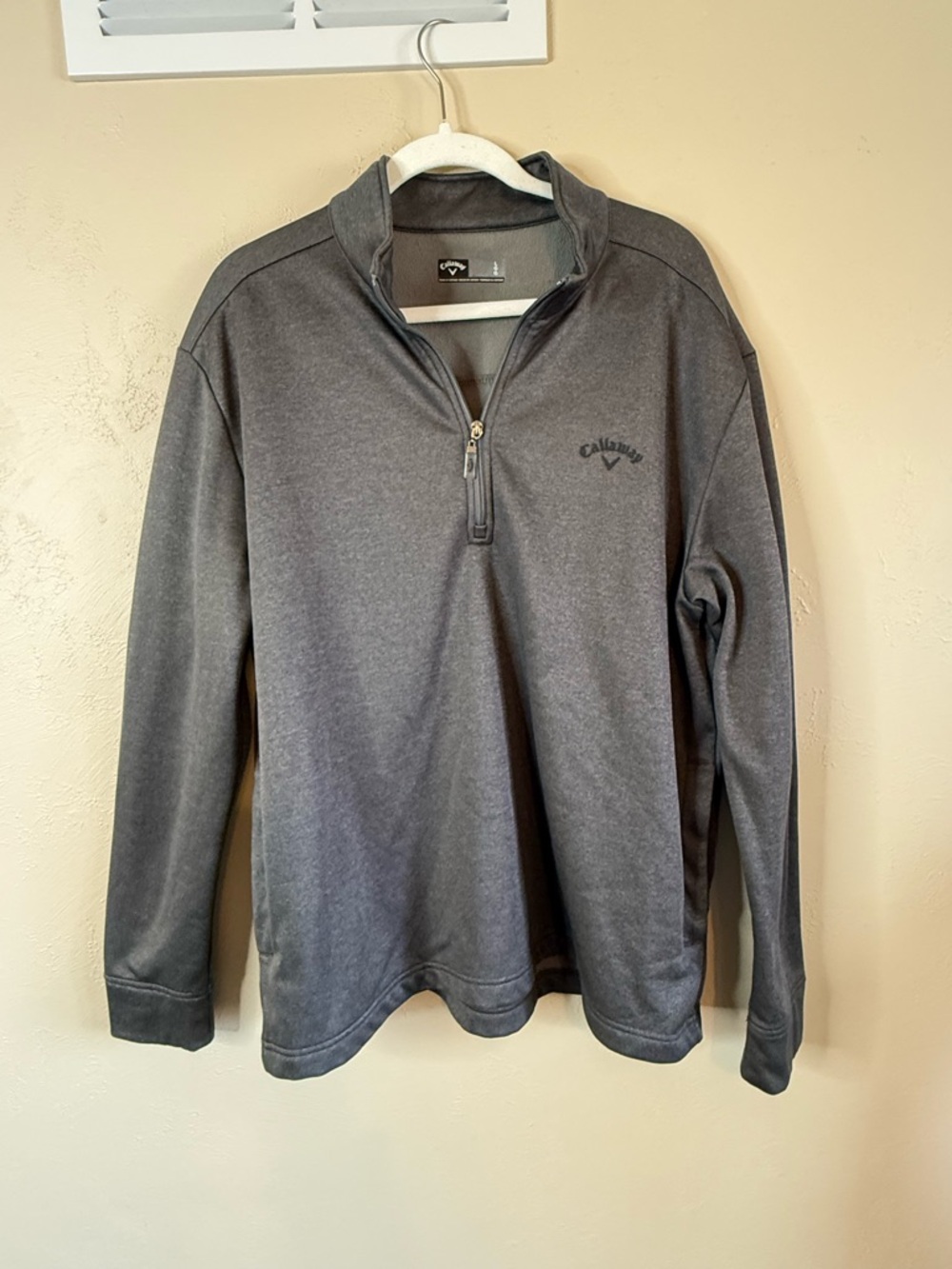 Callaway Gray Quarter-Zip Fleece Pullover